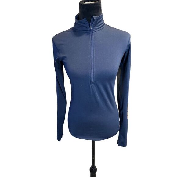 Nike Pro Women's Hyperwarm Half Zip Pullover Navy Blue Size S - Picture 1 of 9